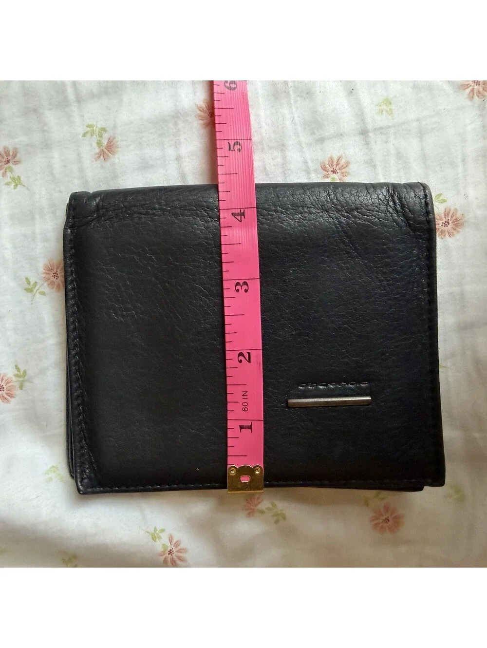 Piquadro Black Leather Slim Bifold Wallet Card Holder Men’s Minimalist Italy